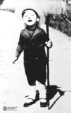 Julio Cortázar at two years of age (Switzerland; 1916).