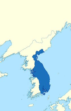 Map depicting Silla dynasty