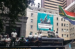 The Springboks on their tour of the country after winning the 2019 Rugby World Cup