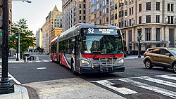 Metrobus, operated by the Washington Metropolitan Area Transit Authority