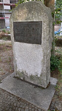A commemorative stone to Walther Rathenau in Berlin