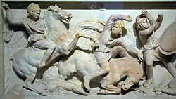 Detail of Alexander on the Alexander Sarcophagus