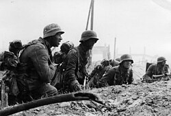 German soldiers during the Battle of Stalingrad in the Eastern Front campaign