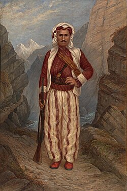 Impression of a Kurdish man by American artist Antonio Zeno Shindle circa 1893