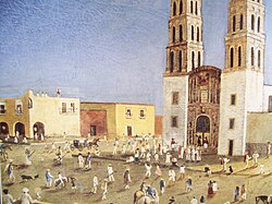 Miguel Hidalgo y Costilla's Cry of Dolores on 16 September 1810, by J.J. del Moral. The call to arms marks the beginning of Mexico's War of Independence against Spanish colonial rule