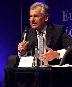 Aleksander Kwaśniewski during the 2013 European Economic Forum