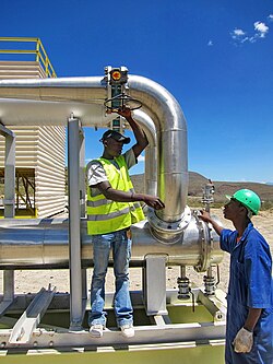 Workers at Olkaria Geothermal Power Plant
