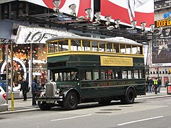 A restored Yellow Coach Model Z built for the Fifth Avenue Coach Co.