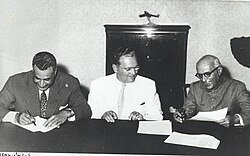 In the 1950s and 60s, India played a pivotal role in the Non-Aligned Movement.[239] From left to right: Gamal Abdel Nasser of United Arab Republic (now Egypt), Josip Broz Tito of Yugoslavia and Jawaharlal Nehru in Belgrade, September 1961.