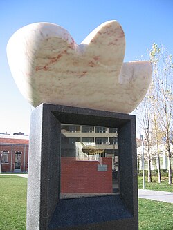 Monument to Borges in Lisbon; sculpture by Federico Brook