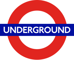 London Underground logo designed by Edward Johnston. This is the modern version (with minor modifications) of one that was first used in 1916.