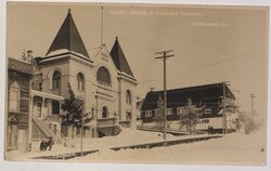 Court House and English Church, Rossland, 1910