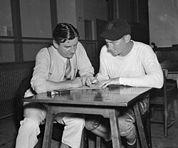 Marshall with Redskins head coach Ray Flaherty, 1937