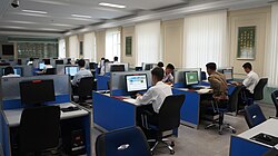 A computer class at Kim Il Sung University in session