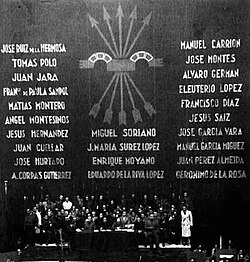 Rally of the Spanish Falange in Madrid in 1935