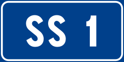 Road marker for state highways in Italy