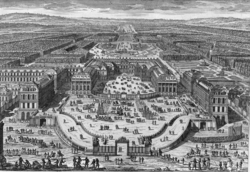 Versailles around 1682, engraving by Adam Perelle