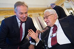 Blair and Henry Kissinger at the Munich Security Conference in 2014
