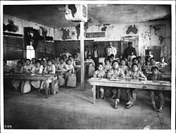 Segregated Walapai school, c. 1900.