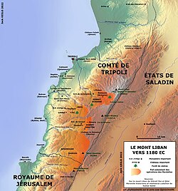 A map of Mount Lebanon c. AD 1180
