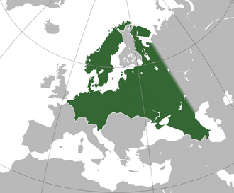 Boundaries of the planned "Greater Germanic Reich" based on various, only partially systematised target projections (e.g. Generalplan Ost) from state administration and the SS leadership sources[28]