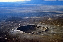 Arizona's Meteor Crater is a tourist attraction.