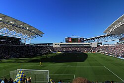 A view of Subaru Park from the River End supporters' section