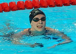 Katie Ledecky set the Olympic records in 2016 for the 400m and 800m freestyle.