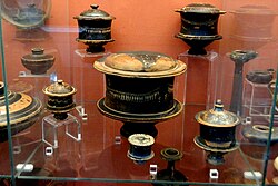 Exhibits at the archaeological museum of the city