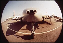 Airplane used to collect airborne hydrocarbons, May 1972