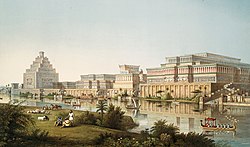 19th-century reconstruction of Nineveh, made capital under Sennacherib
