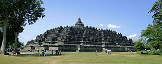 Borobudur in Central Java, part of the Borobudur Temple Compounds World Heritage Site[256]