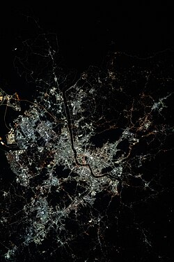 Satellite image of Seoul and greater area (2020)