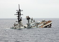 USS Towers sinking.