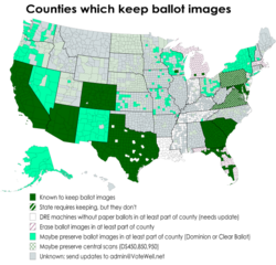 Ballot images saved by election scanners