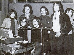 Triana in the recording studio of their debut album.