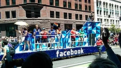 Facebook parade float in San Francisco Pride 2014