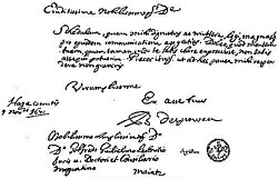 Letter from Spinoza to Leibniz, with his BdS seal