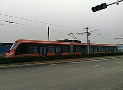 The Qingdao Tram system is operating in Chengyang District