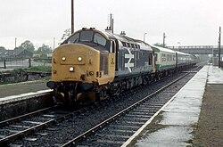 A Class 37 at Muir of Ord in 1988