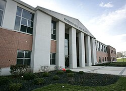Robbinsville High School, located along Robbinsville Edinburg Road.