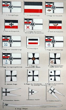 Flags used by the Imperial German Navy