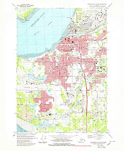 Map of Anchorage in 1979