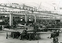 Production line at the state military industries facility, 1950; online since 1927, Perón's budgets modernized and expanded the complex.