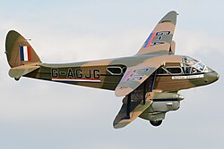 De Havilland Dominie DH.89 G-AGJG restored to the Scottish Airways wartime camouflage colors