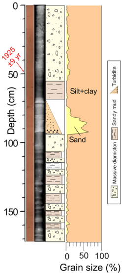 Example of a sediment core - with line scan and X-ray image.[65]