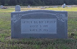 Crudup's grave, in Franktown, Virginia
