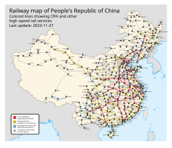High-speed rail lines of China