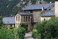 Manor house of the Rossell family in Ordino, Casa Rossell, built in 1611. The family also owned the largest ironwork forges in Andorra as Farga Rossell and Farga del Serrat.[57]