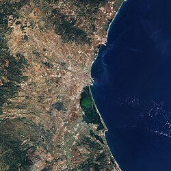 Valencia and surroundings as seen by the ESA's Sentinel-2 satellite